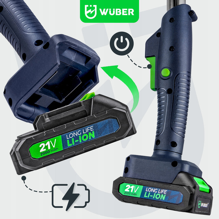 Akumuliatorinis šakų pjūklas „Wuber WR-CCS-21V“ – nuotrauka 15