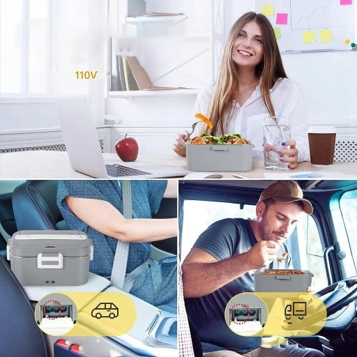 Elektrinė pietų dėžutė - termosas 65W Maisto Šildytuvas 12v/24v/220v
