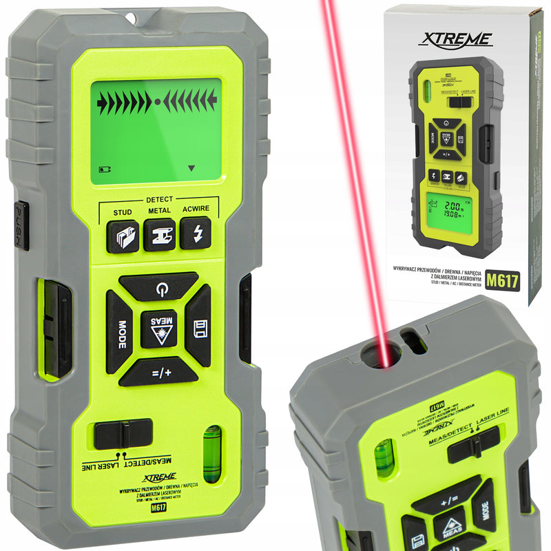 Detektorius su atstumo matuokliu „Xtreme M617“