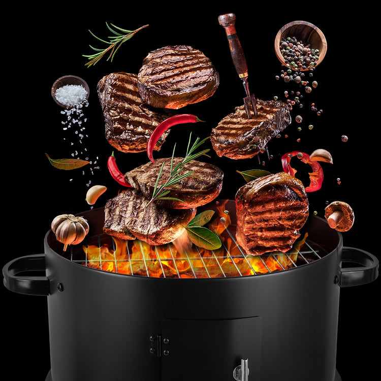 Sodo grilis – rūkymo krosnelė 3in1 su termometru | Curron SmokeHouse GM8000