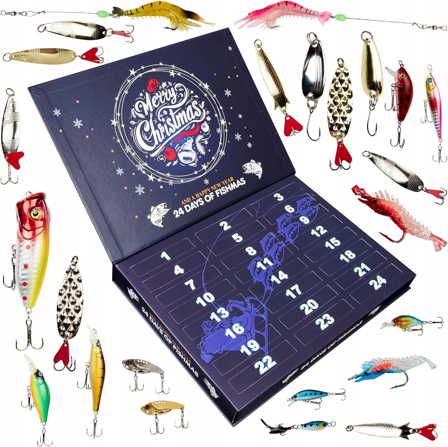 Advento kalendorius žvejui – 24 masalai, dovana vyrui 2025 metams