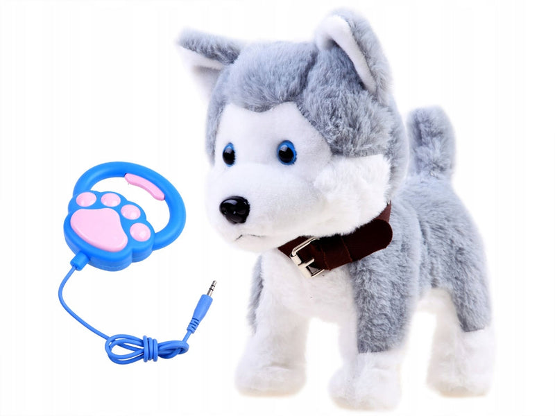 Interaktyvus žaislinis šuo „Husky“ su pavadėliu
