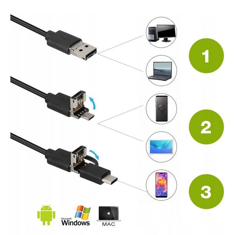 Endoskopinė USB kamera, 5 m
