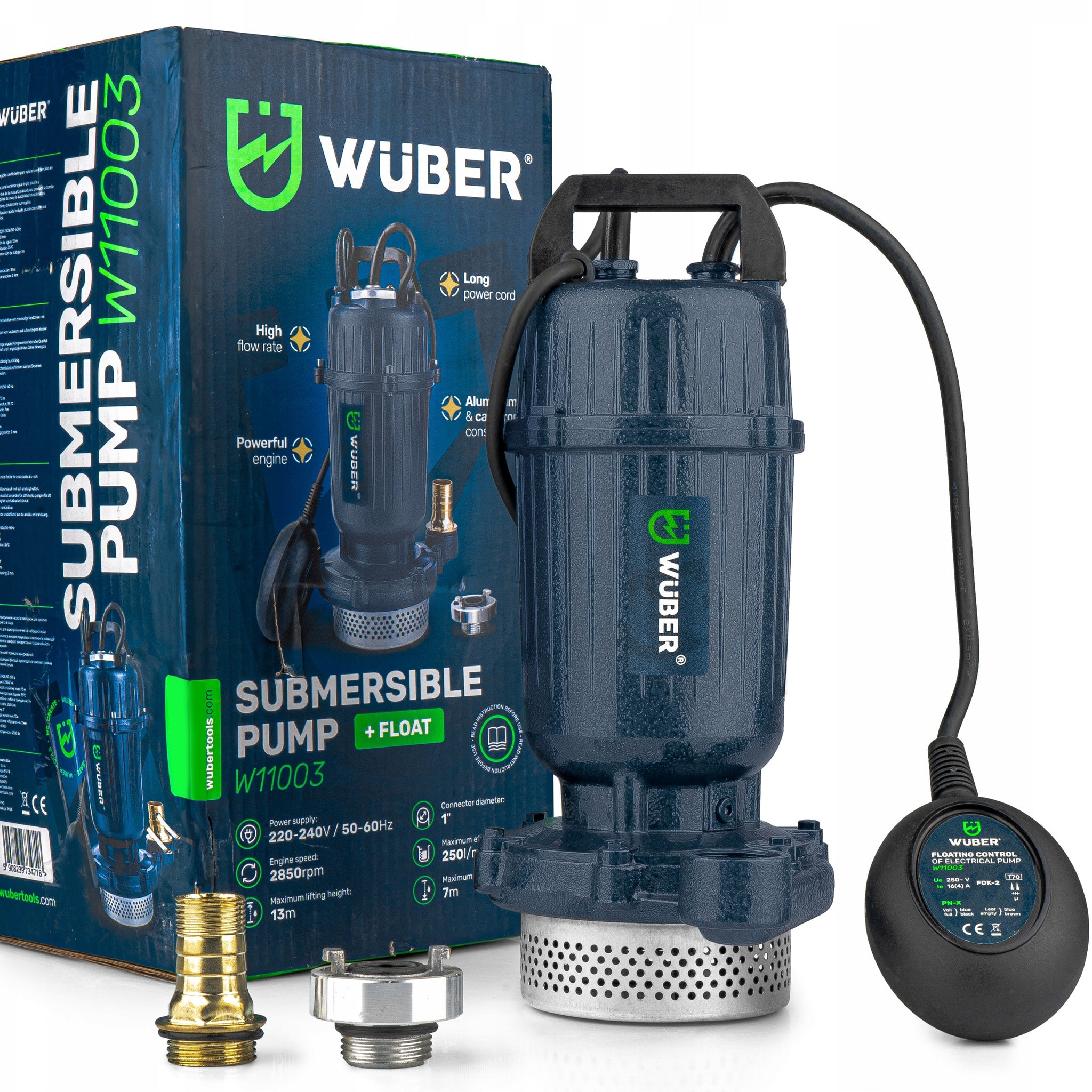 Panardinamas siurblys su plūdine valdymo sistema – WUBER 2,1 kW 250 l/min