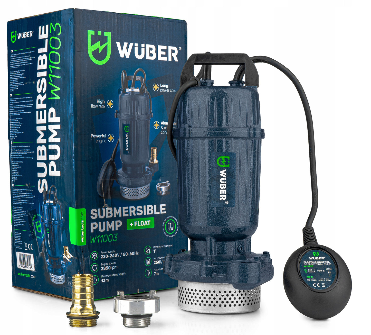 Panardinamas siurblys su plūdine valdymo sistema – WUBER 2,1 kW 250 l/min
