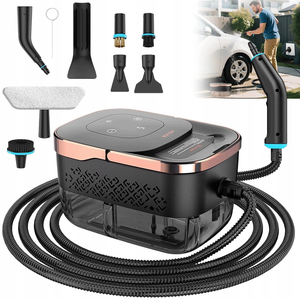 Daugiafunkcis garinis valytuvas 2500 W su 9 priedais namams ir automobiliui