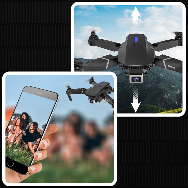 Dronas „E95 Pro“ su 2 Wi-Fi kameromis