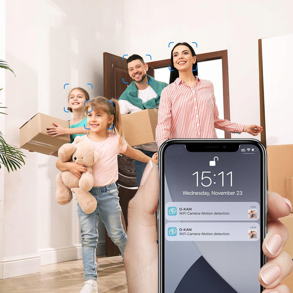 Mini slapta kamera 1080P HD SMART 4K WIFI su judesio aptikimu