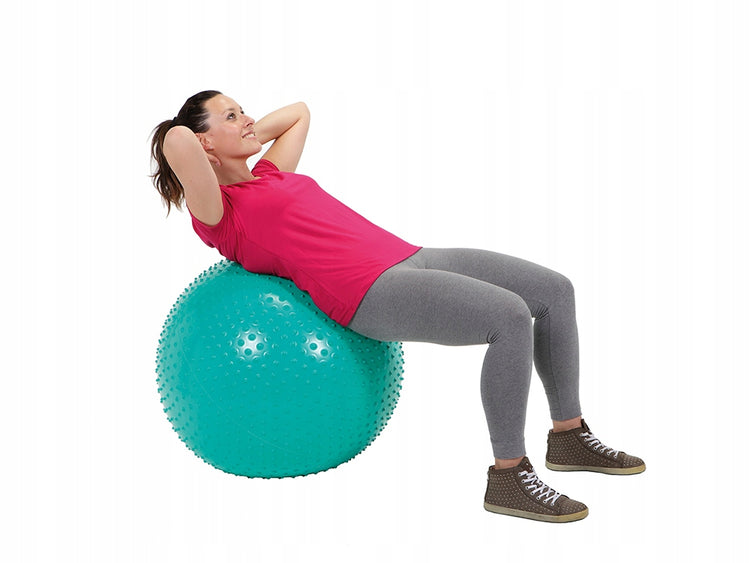 Gimnastikos kamuolys su pompa, 65 cm, mėlynas