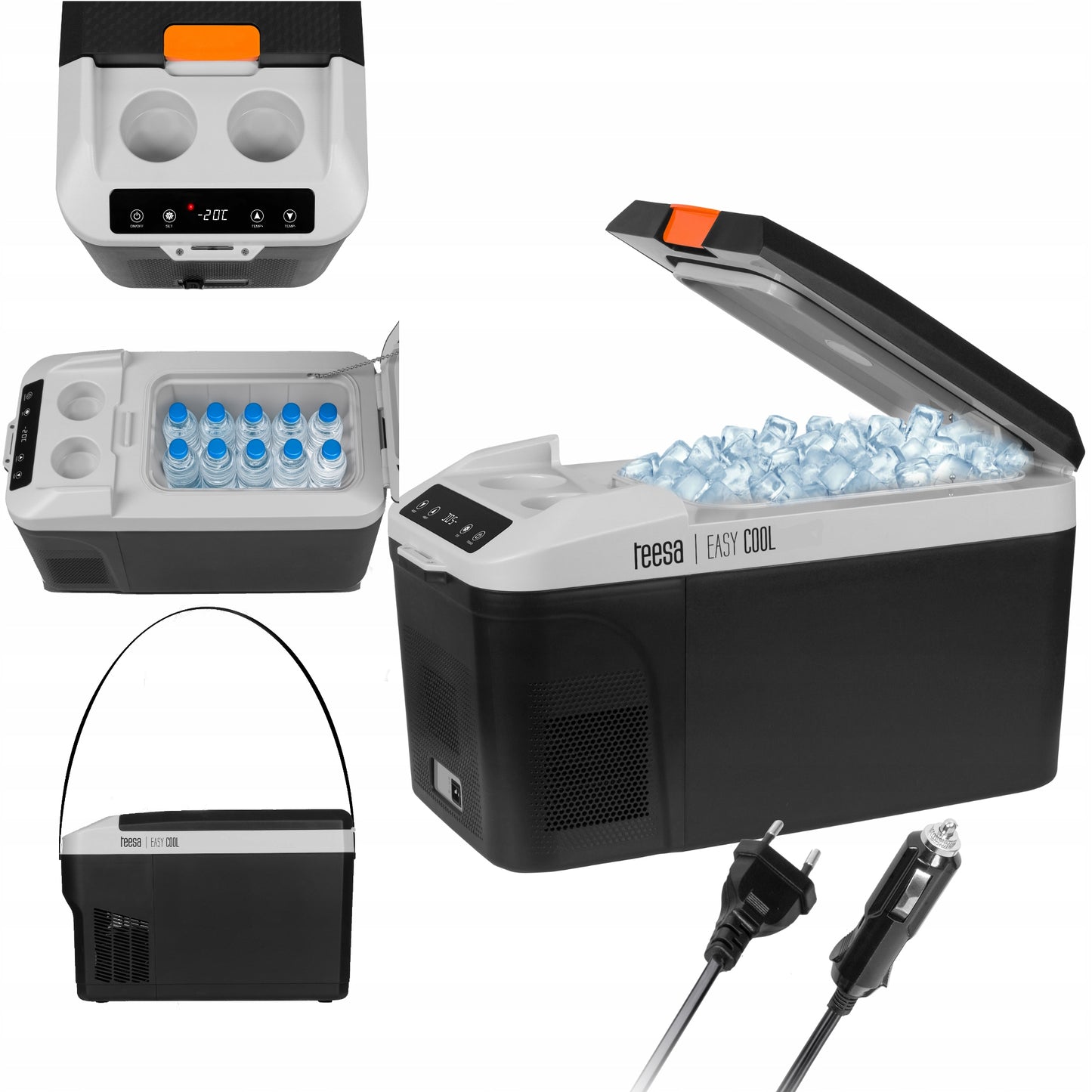 Automobilinis kompresorinis turistinis šaldytuvas-šaldiklis TEESA EASY COOL TSA5008, 13 l, -22°C, 12/24V, 230V