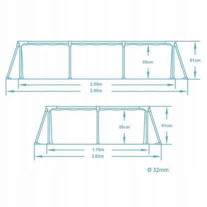 Baseinas su rėmu Bestway 259 x 170 cm