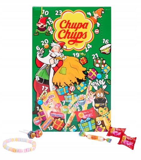 Advento kalendorius Chupa Chups 2025 – Kalėdų senelis su saldumynais