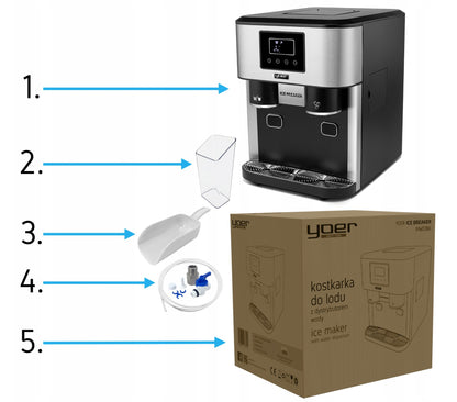 Ledukų gaminimo, smulkinimo ir vandens tiekimo aparatas Yoer Ice Breaker IMW03BK 3in1