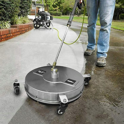 Aukšto slėgio plovimo antgalis terasoms ir grindinio trinkelėms – 44 cm nerūdijančio plieno su 4 ratukais