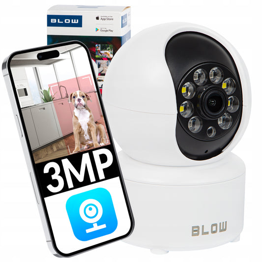 WIFI IP kamera Ss sukama galvute 3MPx ZOOM MINI - Nanny, Smart, Detekcija, 2K rezoliucija