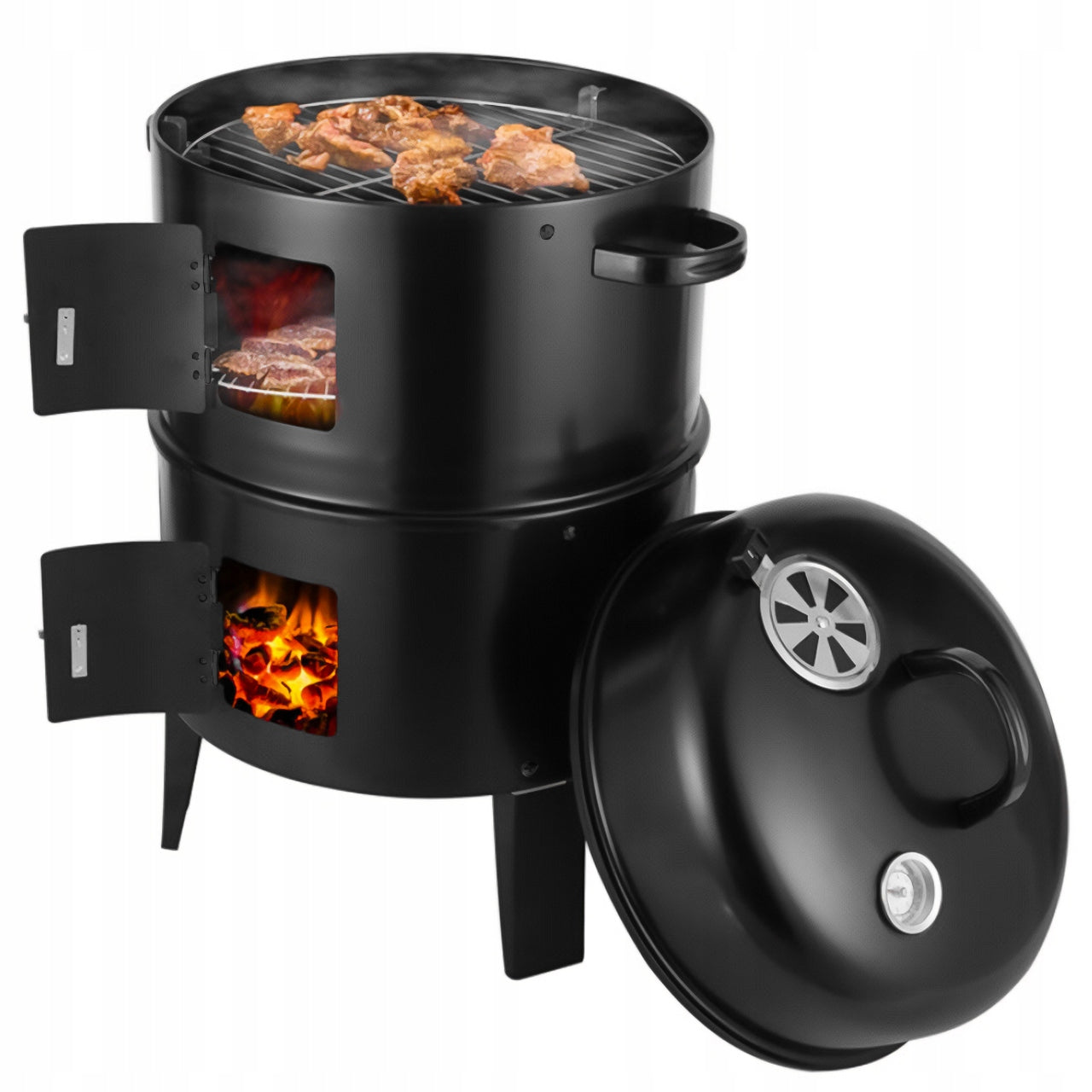 Sodo grilis – rūkymo krosnelė 3in1 su termometru | Curron SmokeHouse GM8000