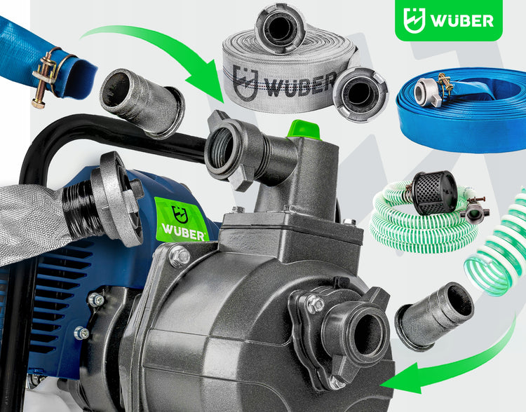 Benzininis vandens siurblys „Wuber“, 1 colio – nuotrauka 16