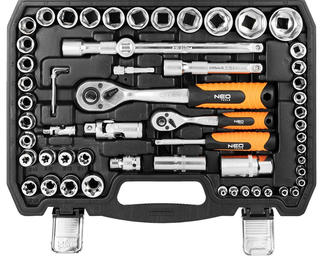 NEO 10-212 Raktų Rinkinys 108 Dalių – 1/2", 1/4" TORX Raktai