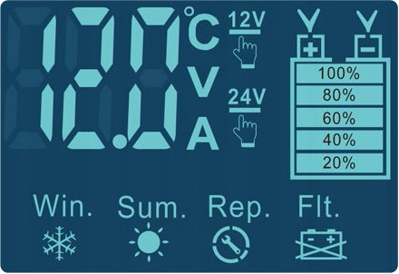 LTC automobilio akumuliatoriaus kroviklis 12V 24V LCD Ekranu