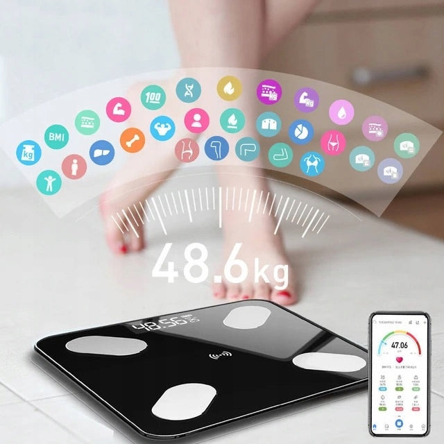 Išmanios, analitinės svarstyklės SMART BLUETOOTH BATHROOM SCALE