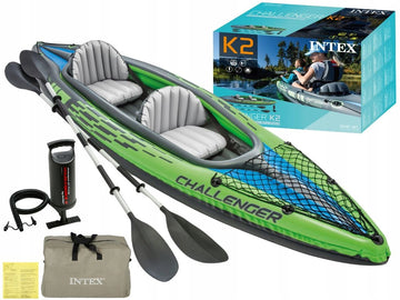 Pripučiama dvivietė baidarė – Intex Challenger K2 (Modelis 2025)