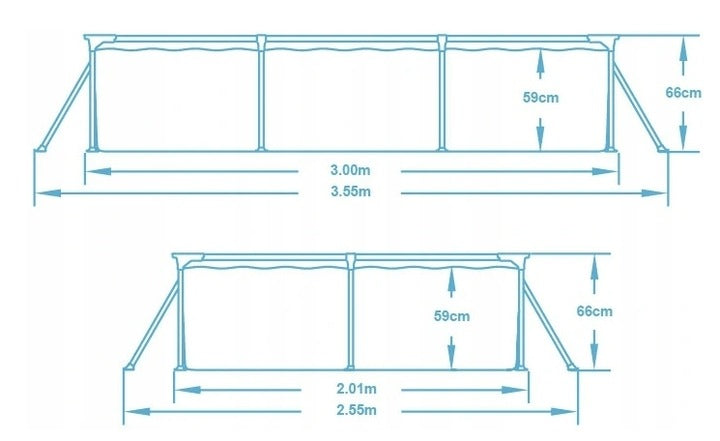 Stačiakampis baseinas Bestway 300 x 201 cm 20in1 rinkinys