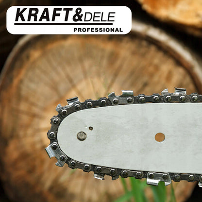 Akumuliatorinis grandininis pjūklas Kraft&Dele KD Mini | 2x 21V Baterijos | 6" Kreipiančioji | 7 m/s
