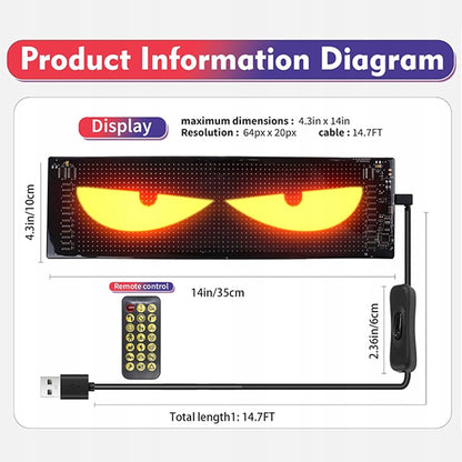 2 vnt. 108x348 mm Programuojama sunkvežimiams LED panelė – „Devil Eyes“