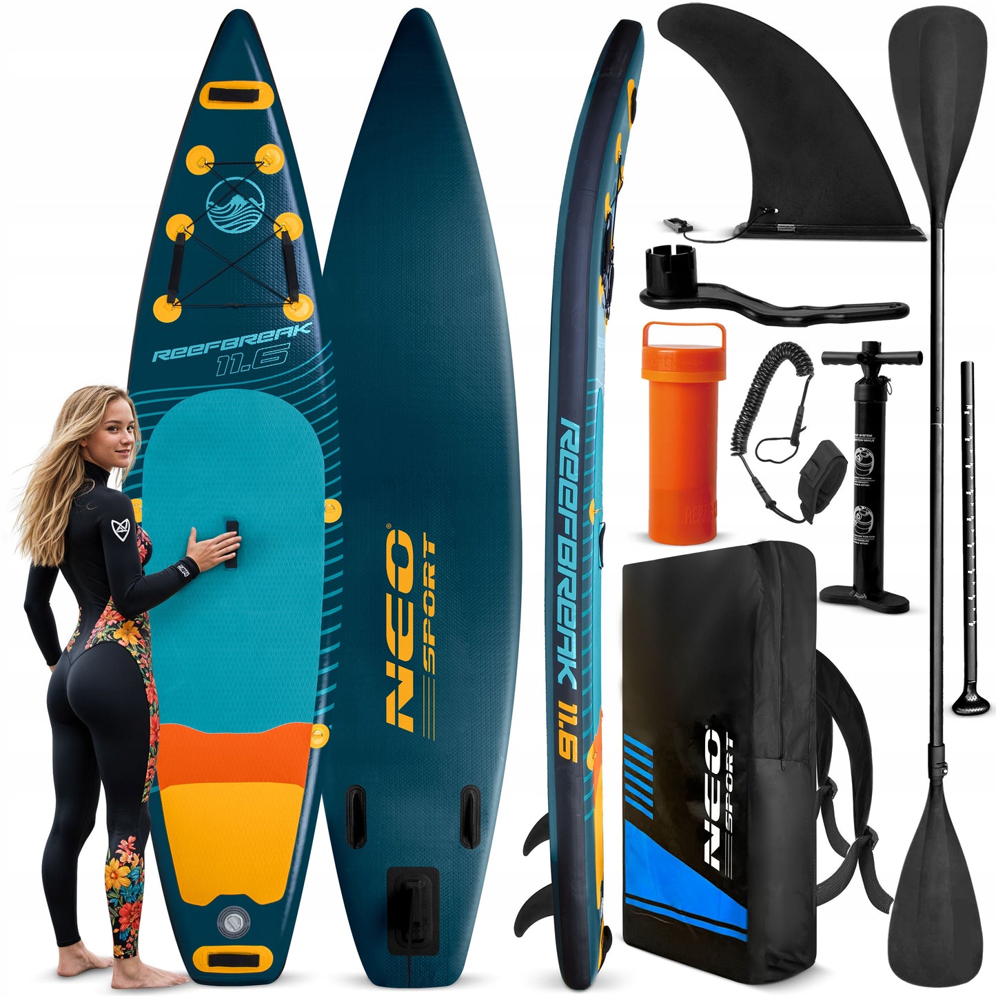 Irklentė - SUP lenta Neo-Sport 170101 350 cm Reefbreak