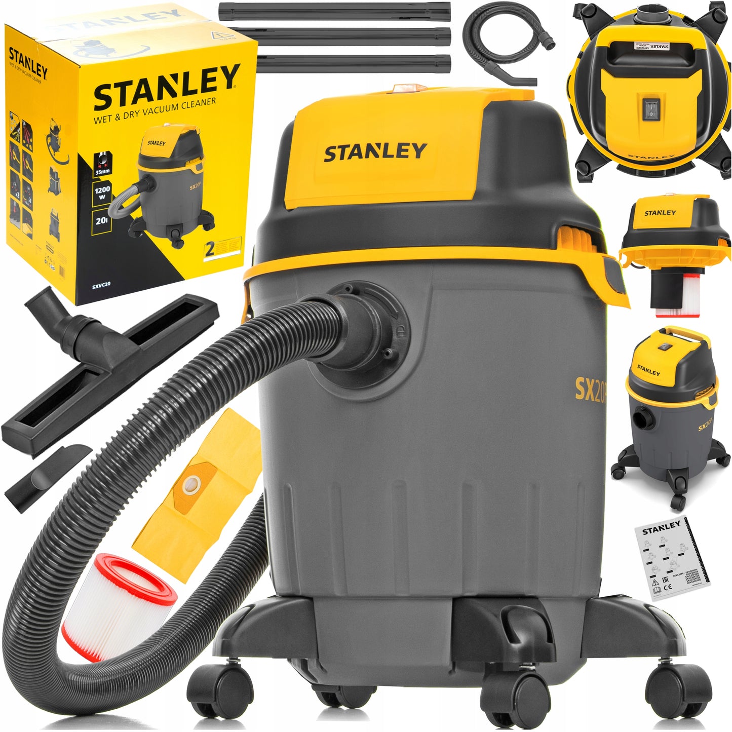 Pramoninis dulkių siurblys Stanley SXVC20PE 1200 W