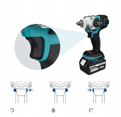 Gisam Brushless smūginis veržliasukis su 1 baterija