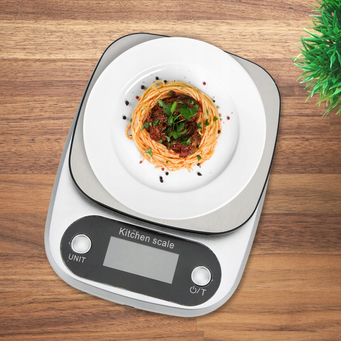 Virtuvinės svarstyklės 5000 g / 0,1 g su LCD ekranu ir baterijomis