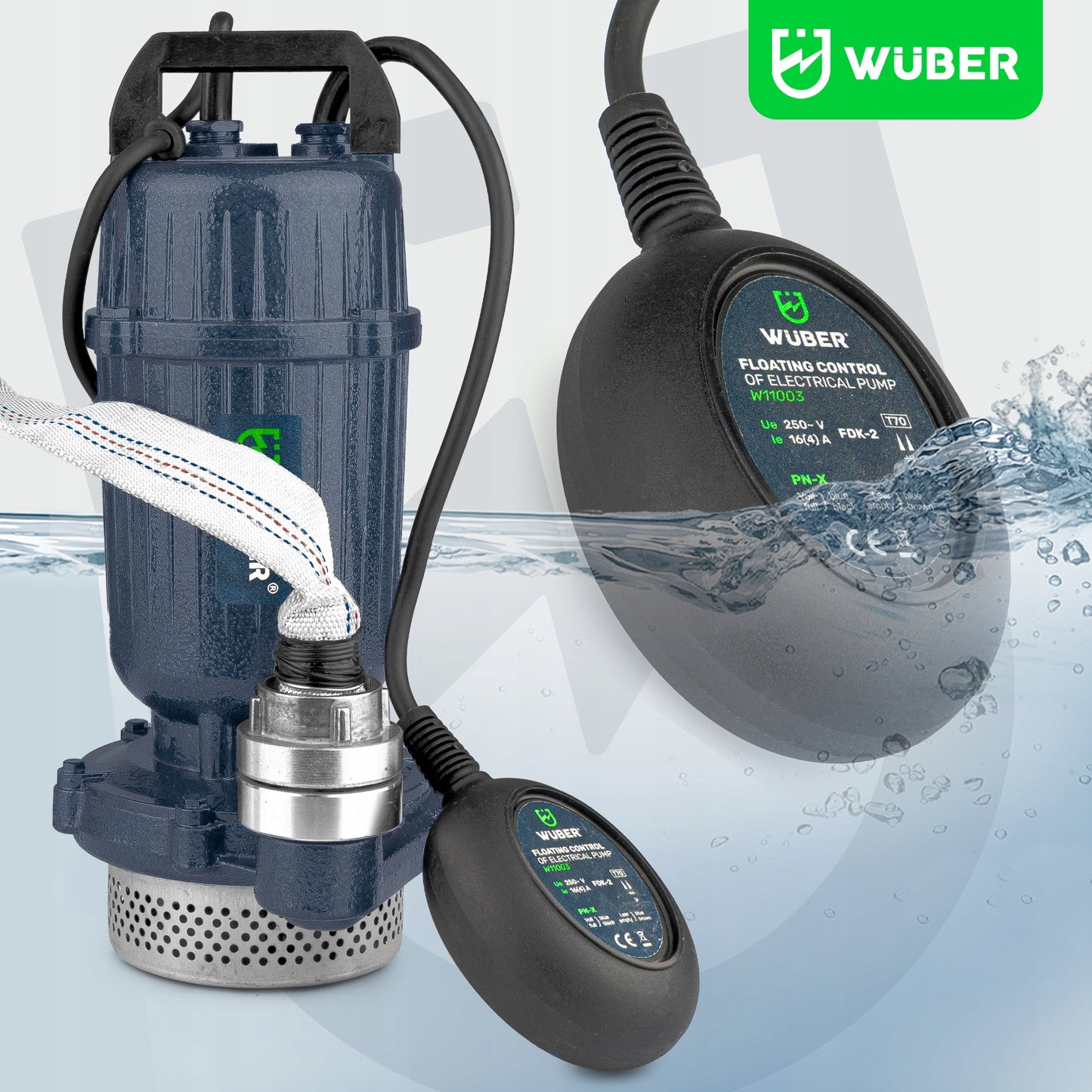 Panardinamas siurblys su plūdine valdymo sistema – WUBER 2,1 kW 250 l/min
