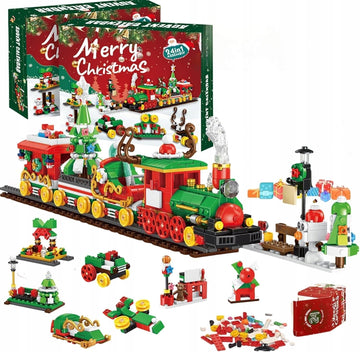 Advento kalendorius vaikams su kaladėlėmis – kalėdinis traukinukas 2025