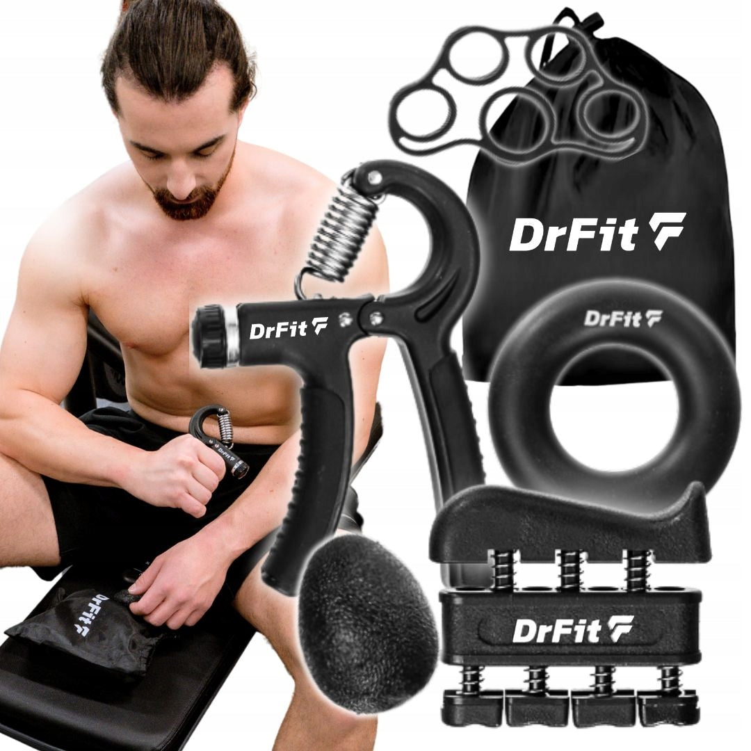 Rinkinys rankų treniruotėms ir reabilitacijai DrFit 5in1 – pilnas pratimų komplektas stipresnėms ir judresnėms rankoms