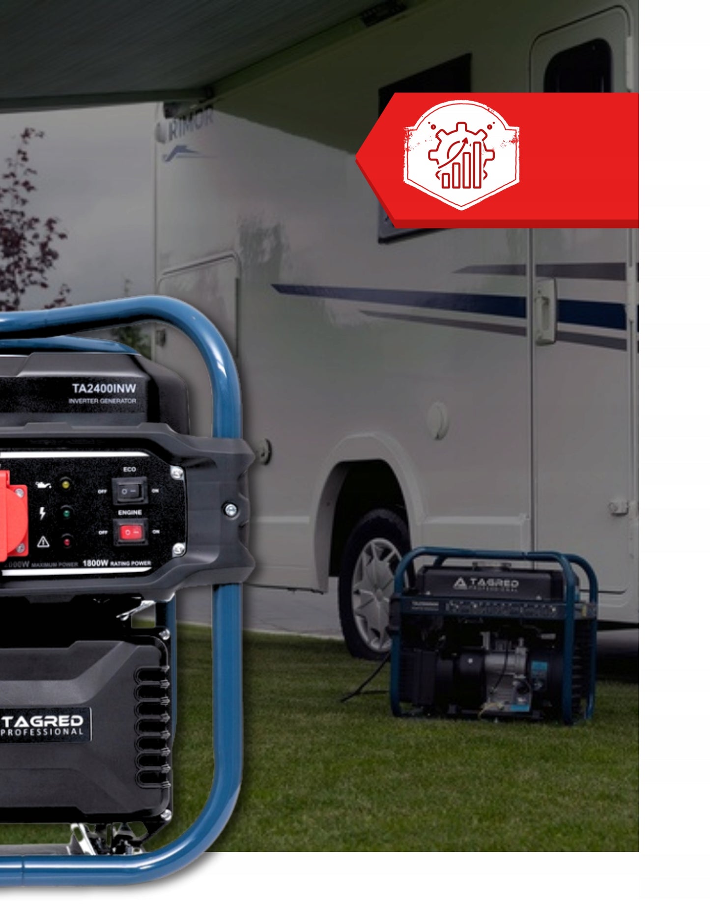 Inverterinis benzininis elektros generatorius 2000 W TAGRED TA2400IN