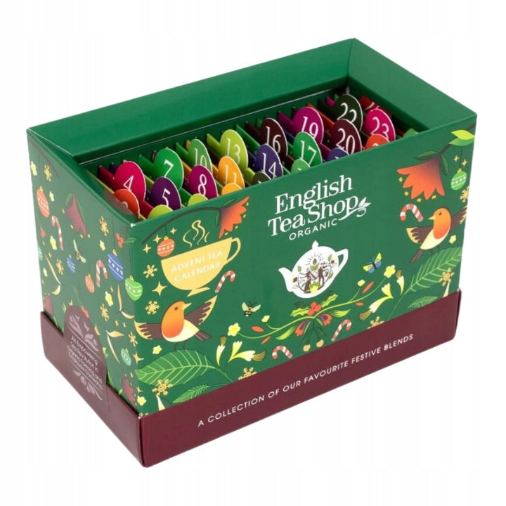 Advento kalendorius su ekologiška arbata English Tea Shop 2025 – 25 kalėdiniai pakeliai