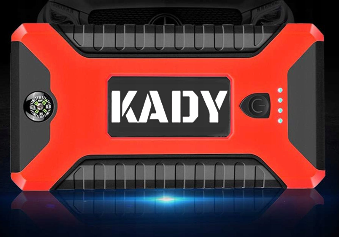 KADY variklio užvedimo įrenginys su Powerbank ir žibintuvėliu