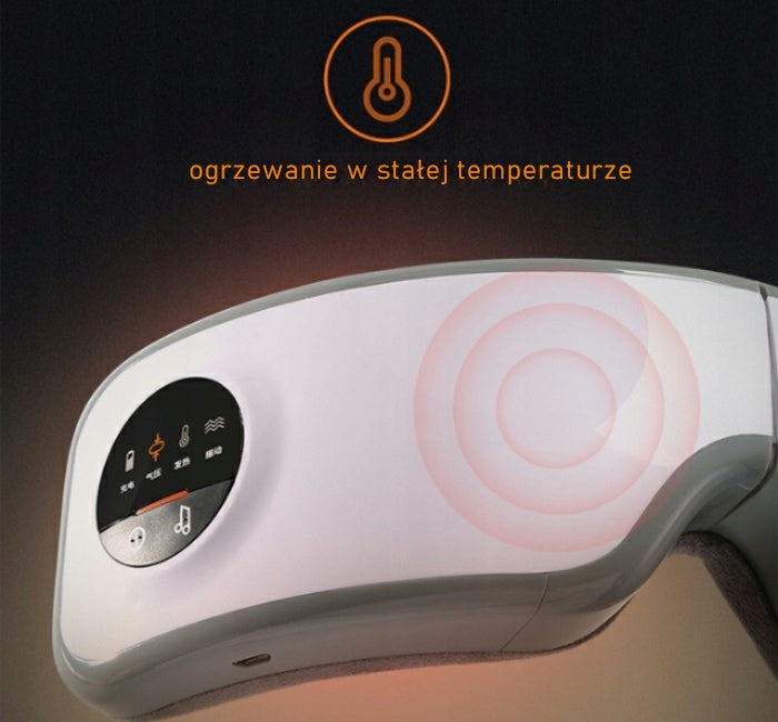 Akių ir smilkinių masažuoklis Pangao PG-2404G5 su šildymo funkcija, oro kompresija ir Bluetooth